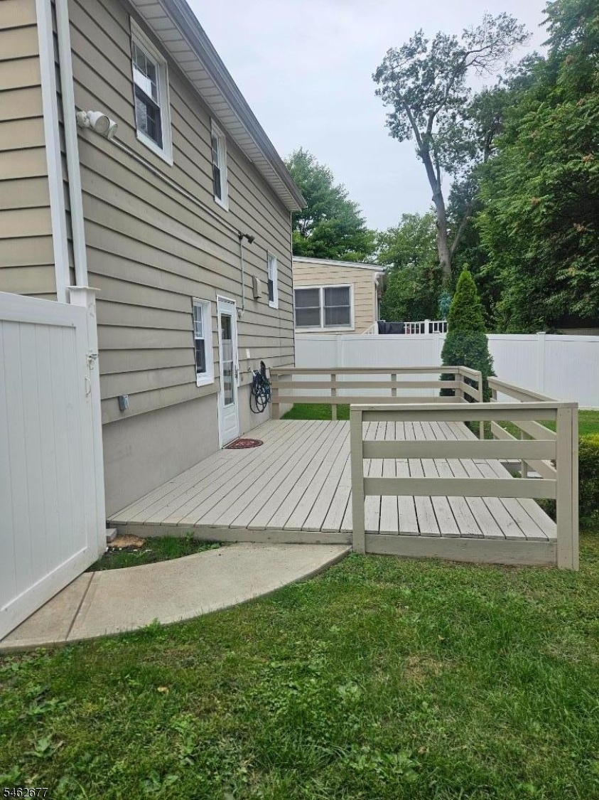 side view of backyard