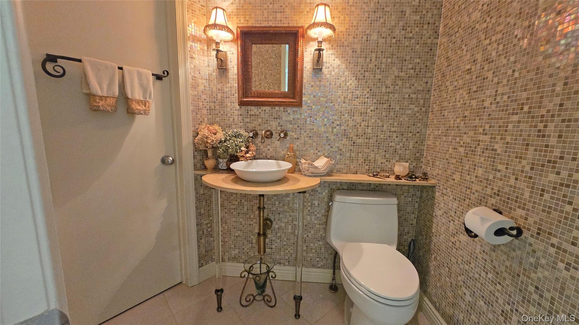 First floor powder room