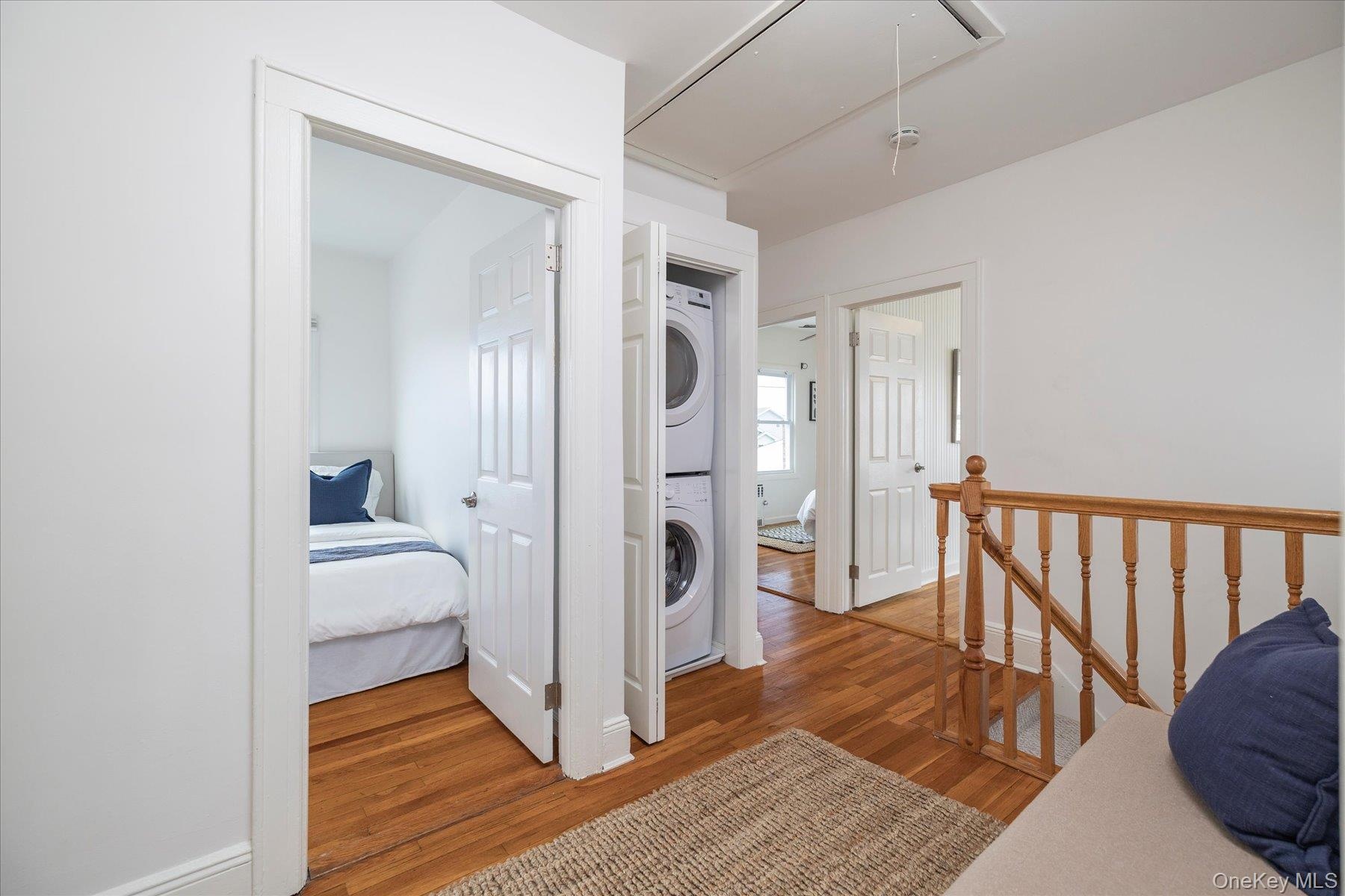 Centrally located washer and dryer