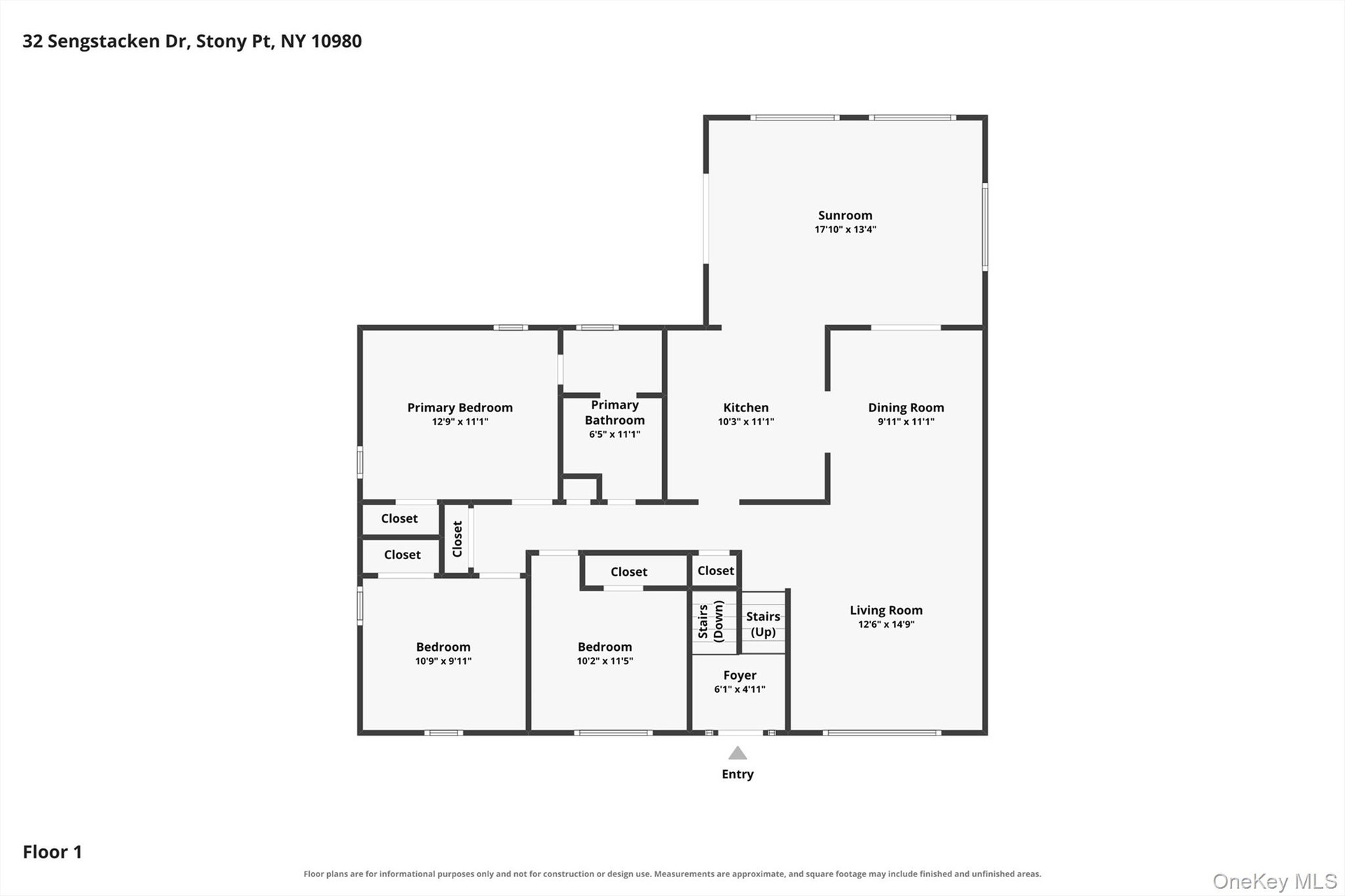 Floor plan for 1st floor