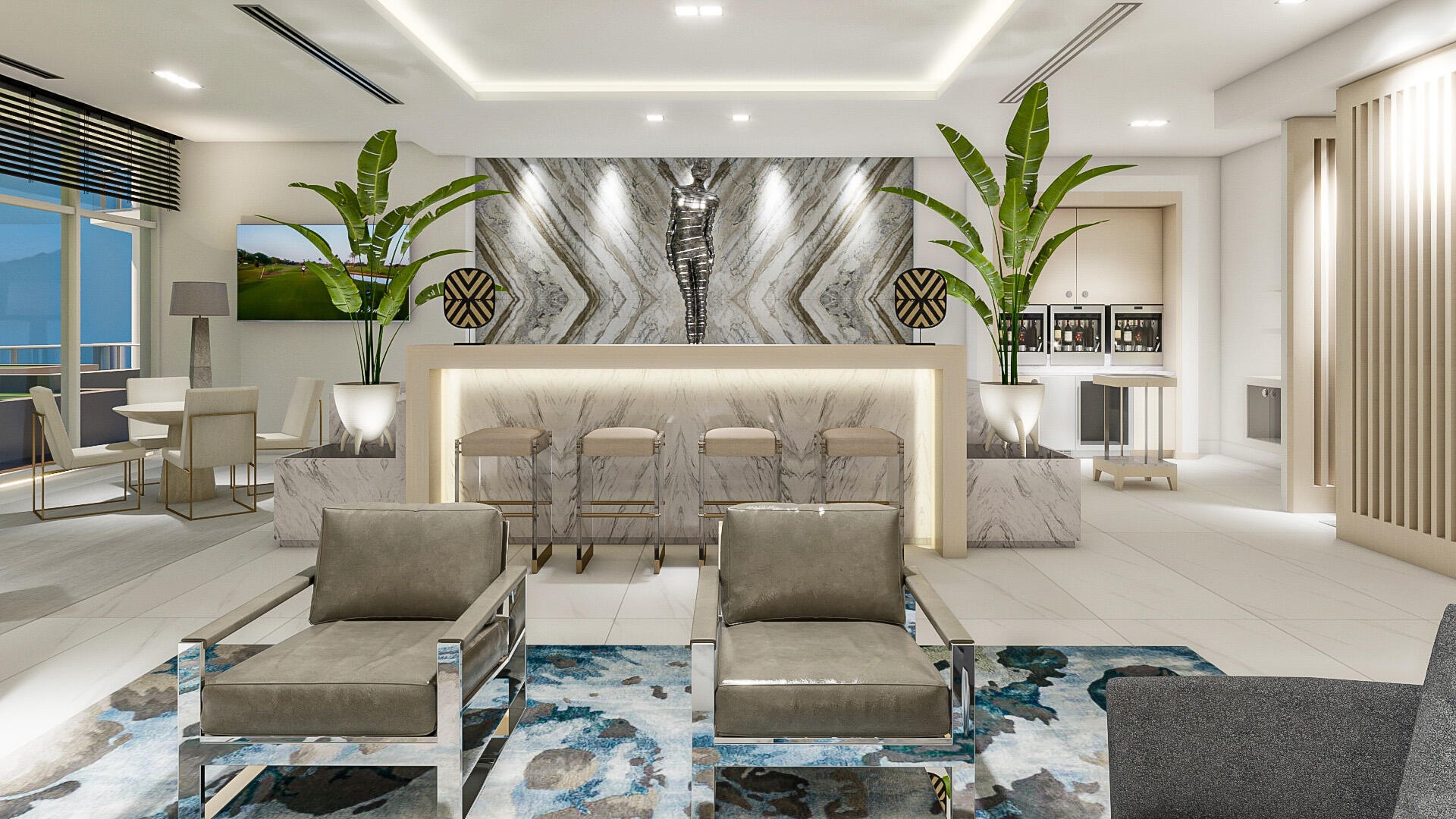 6th Floor Event Room Rendering; Kitchen Area