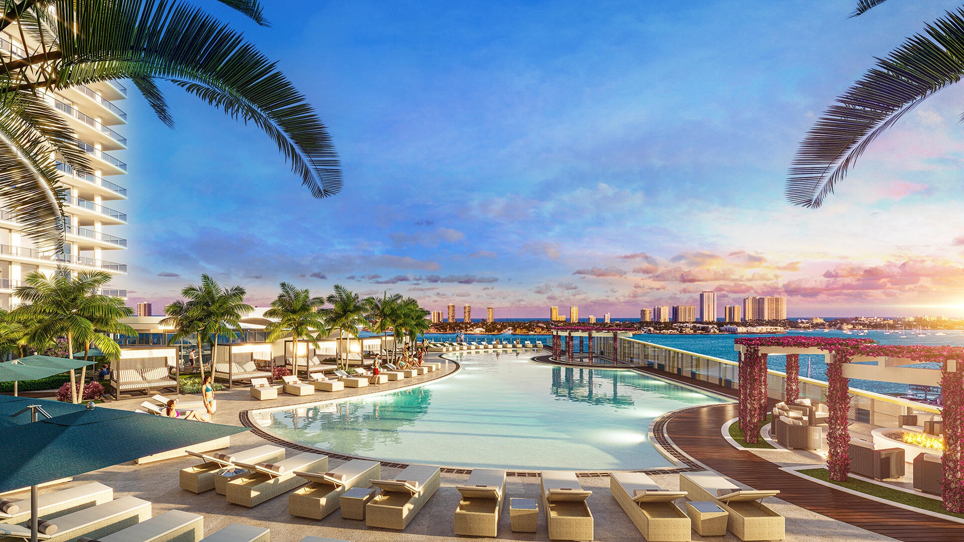 6th Floor Pool Deck Rendering; Firepit; Jacuzzi/Spa