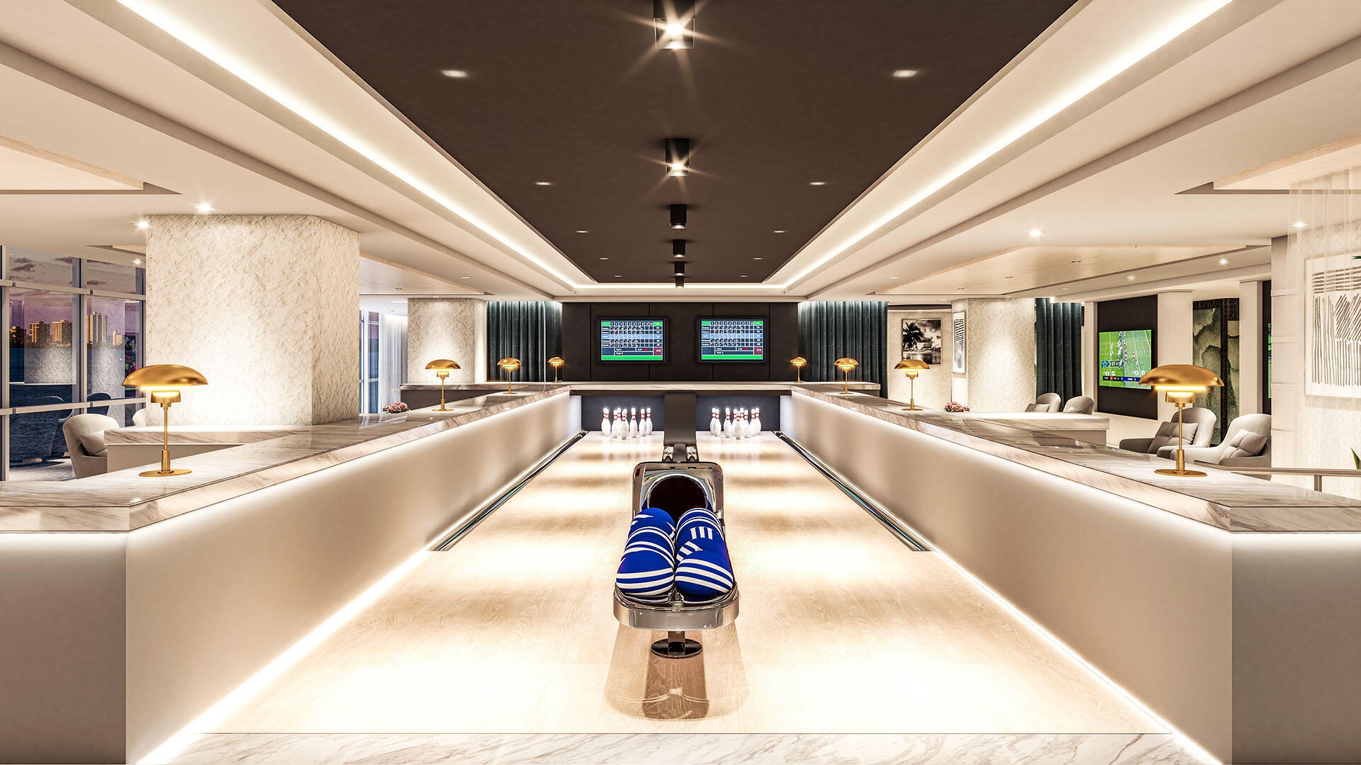 5th Floor Bowling Alley Rendering