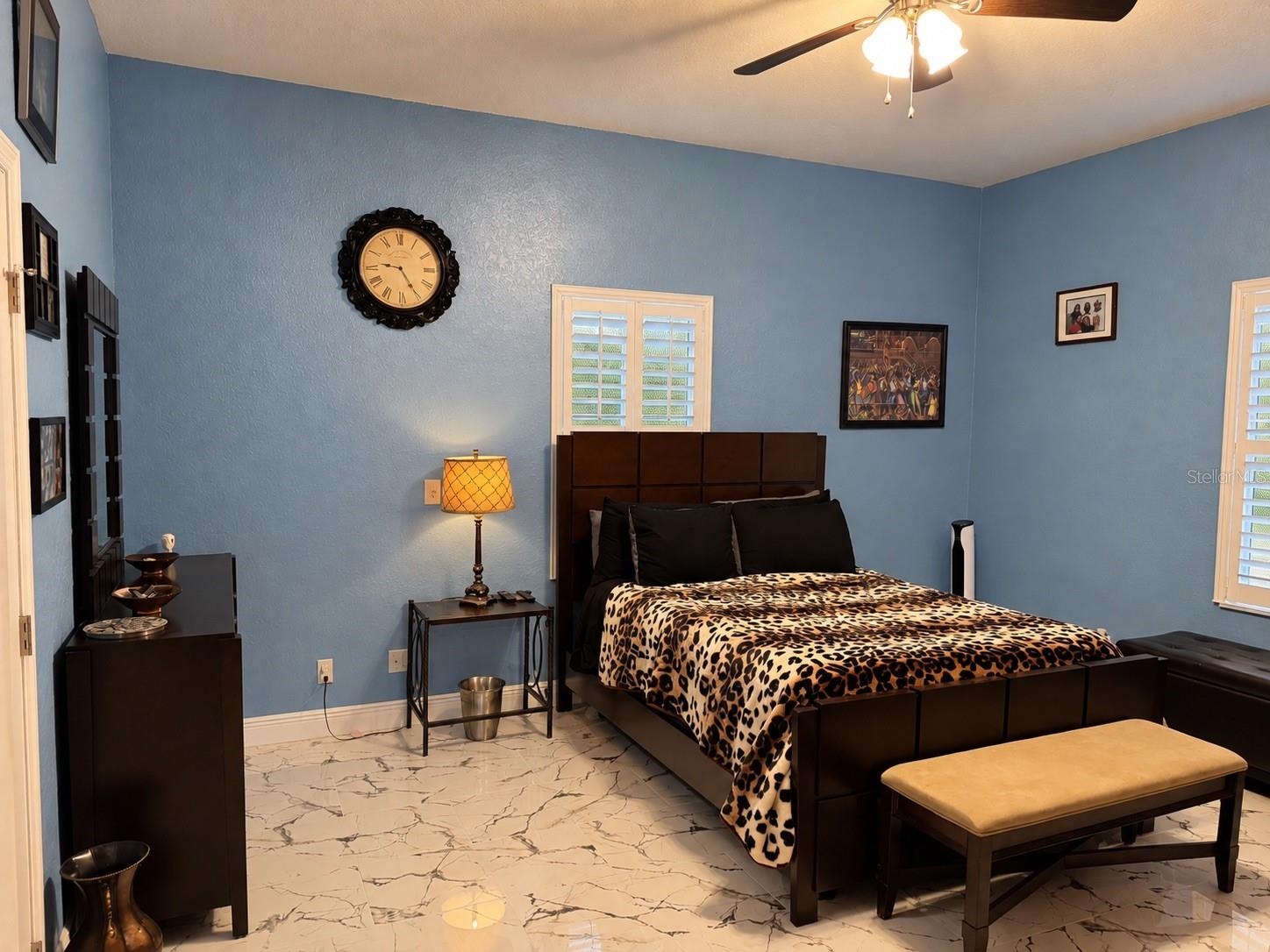 Spacious primary bedroom suite