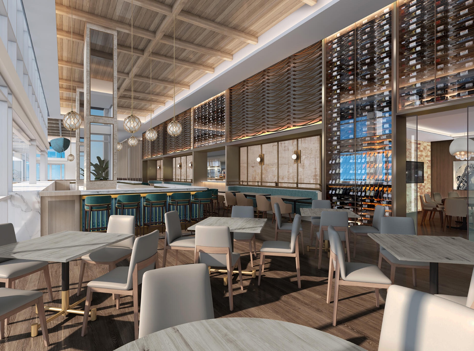 SeaHawk Prime Restaurant Rendering; Dining Room; Chef David Burke