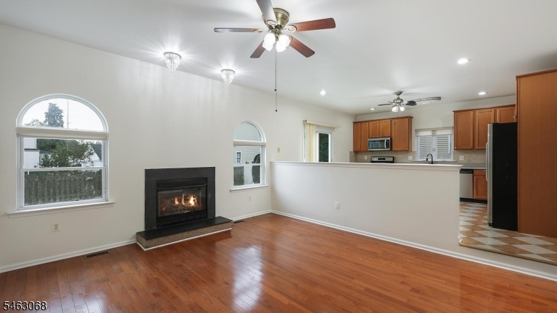 Family room open to kitchen