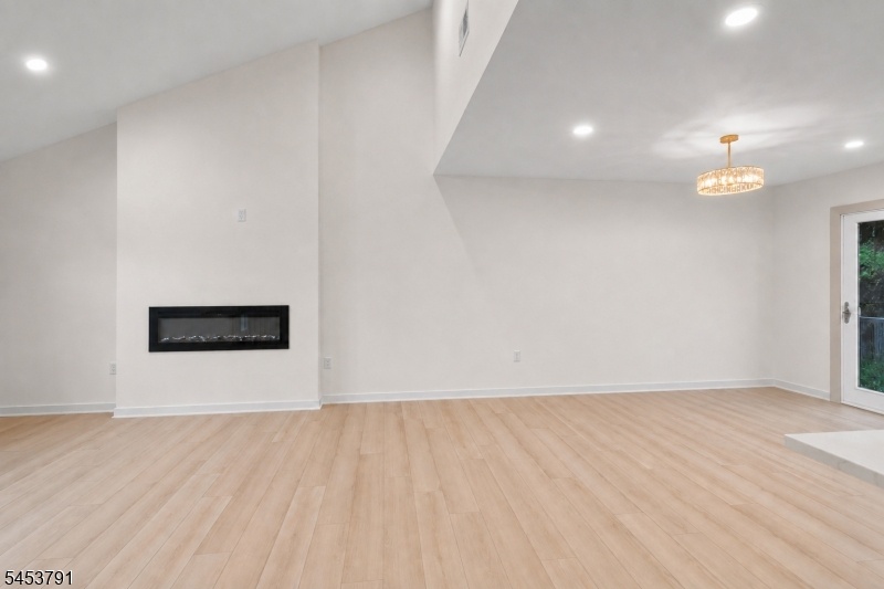 Living room and dining room