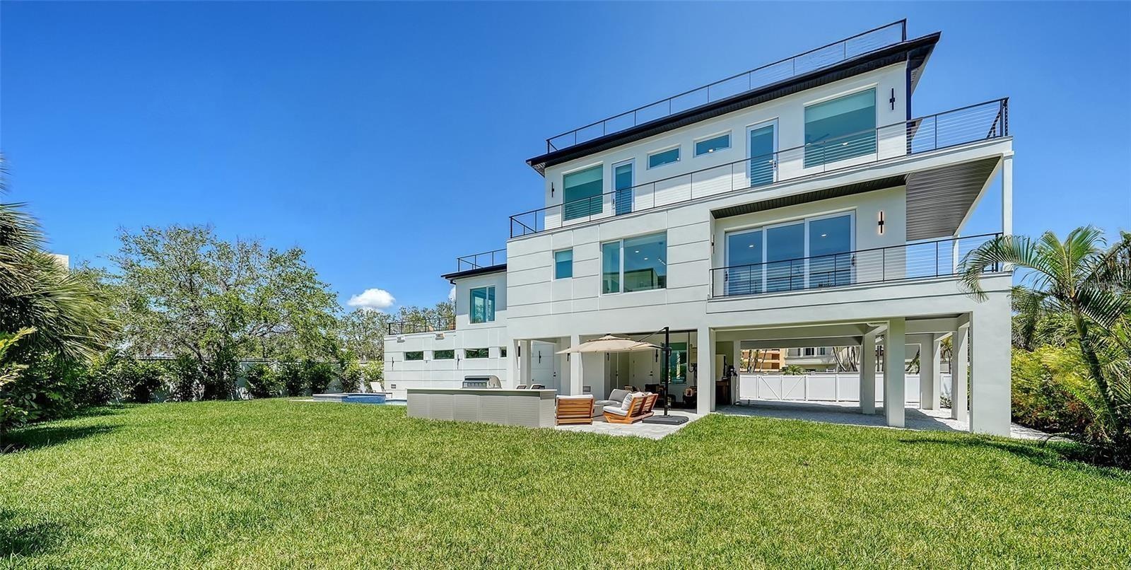 Large backyard