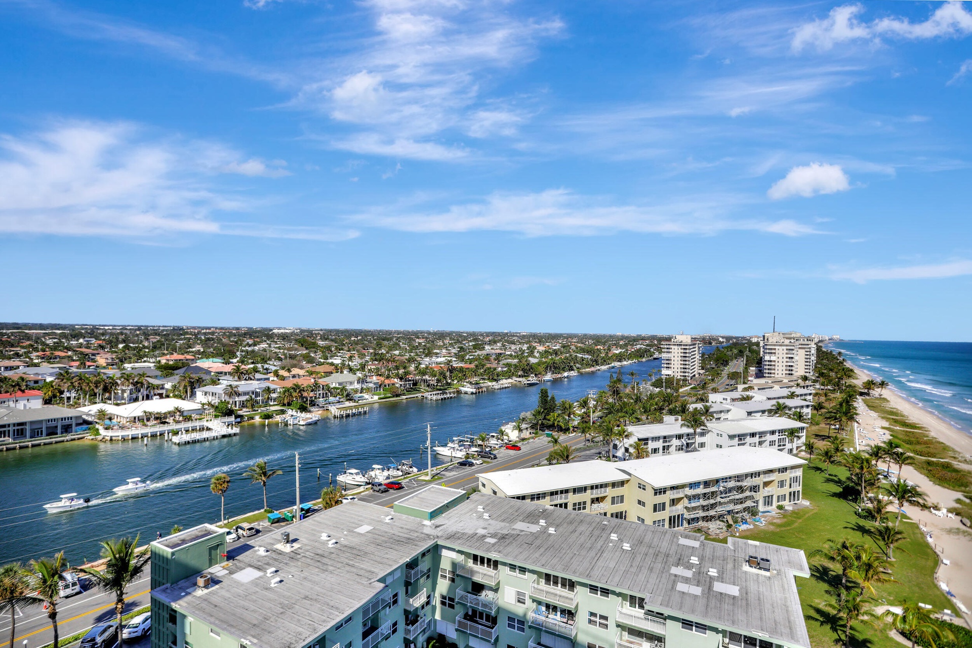 North view. You can see the ocean and intracoastal from most windows and balcony!