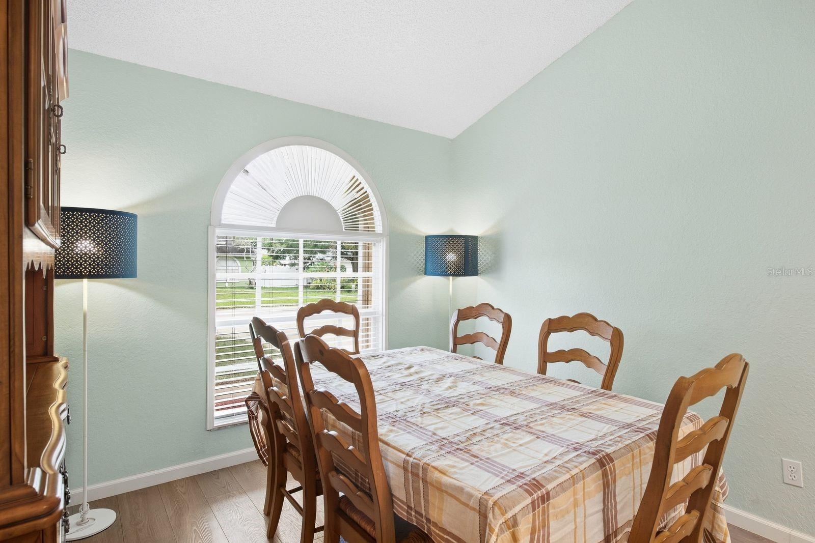 Dining space ready for everyday meals and special occasions.