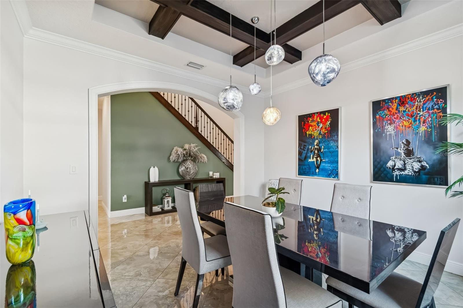 A second view of the formal dining room, looking toward the foyer and the rest of the home.