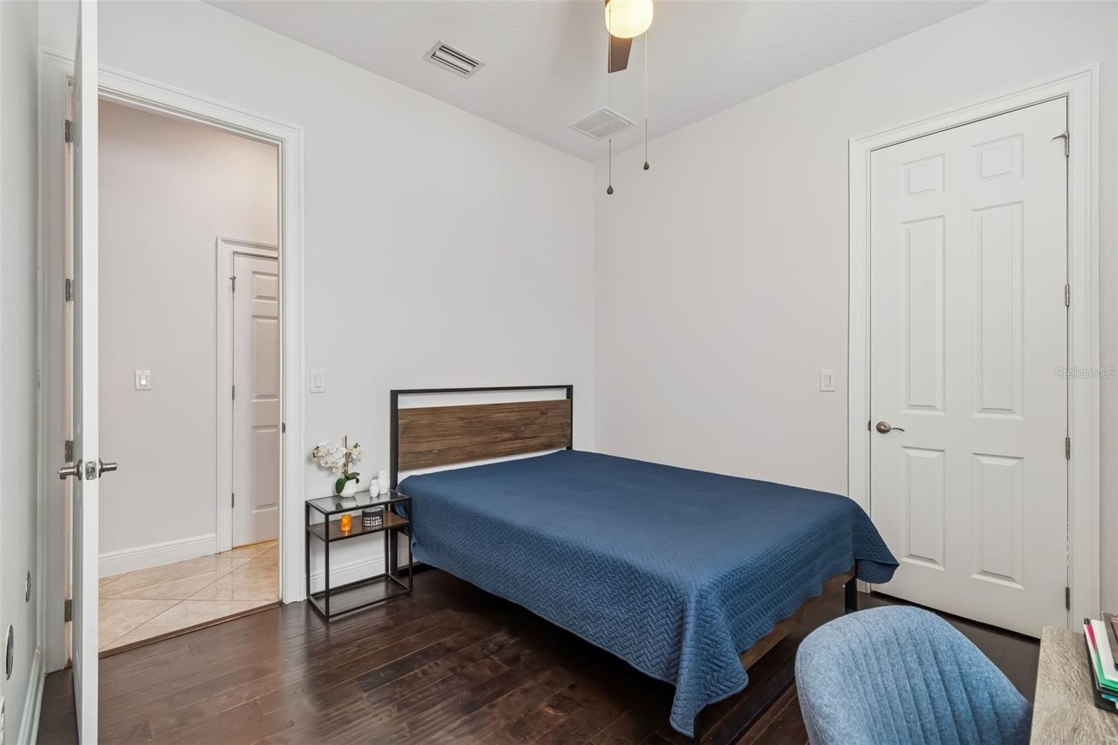 A first floor bedroom offering a comfortable space for guests.