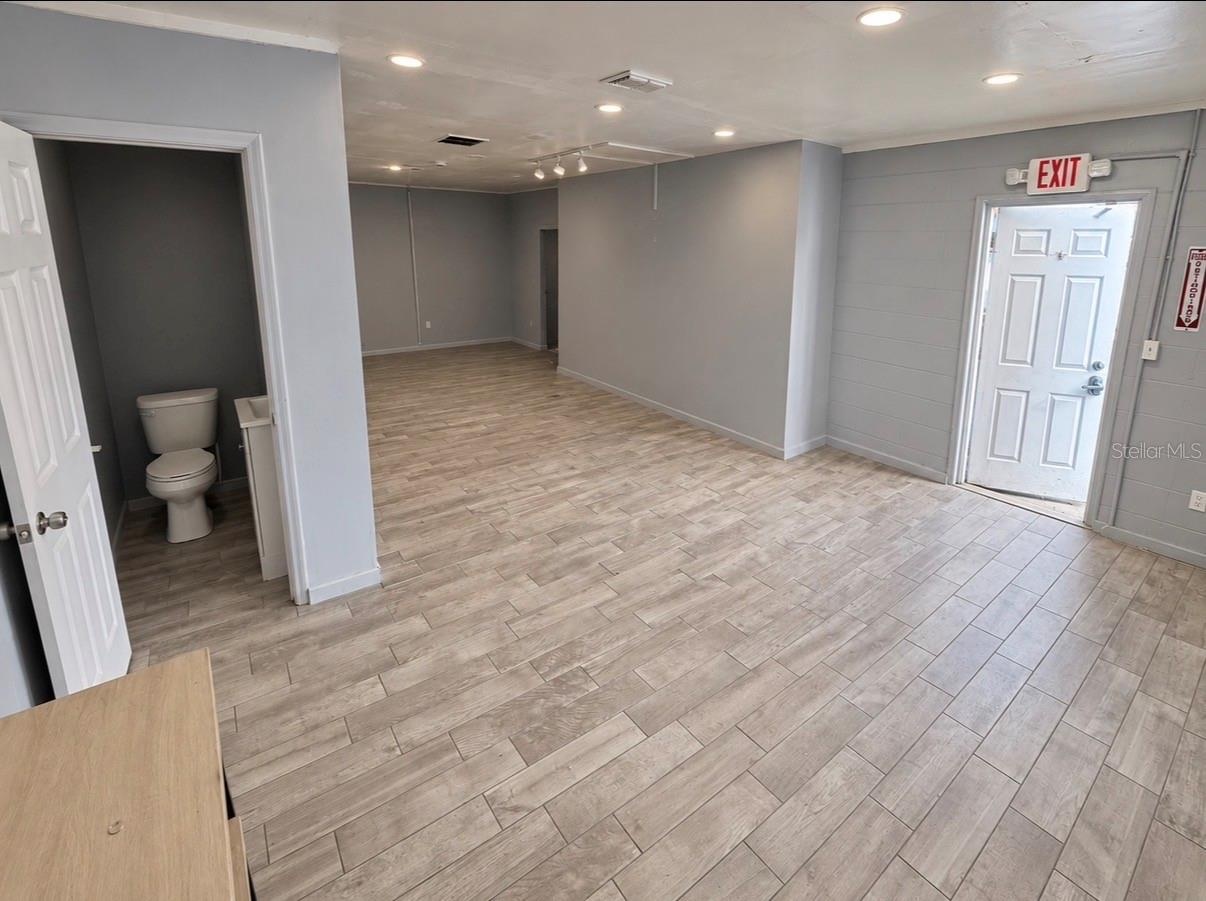 Office 3, half-bath, and exterior entrance.