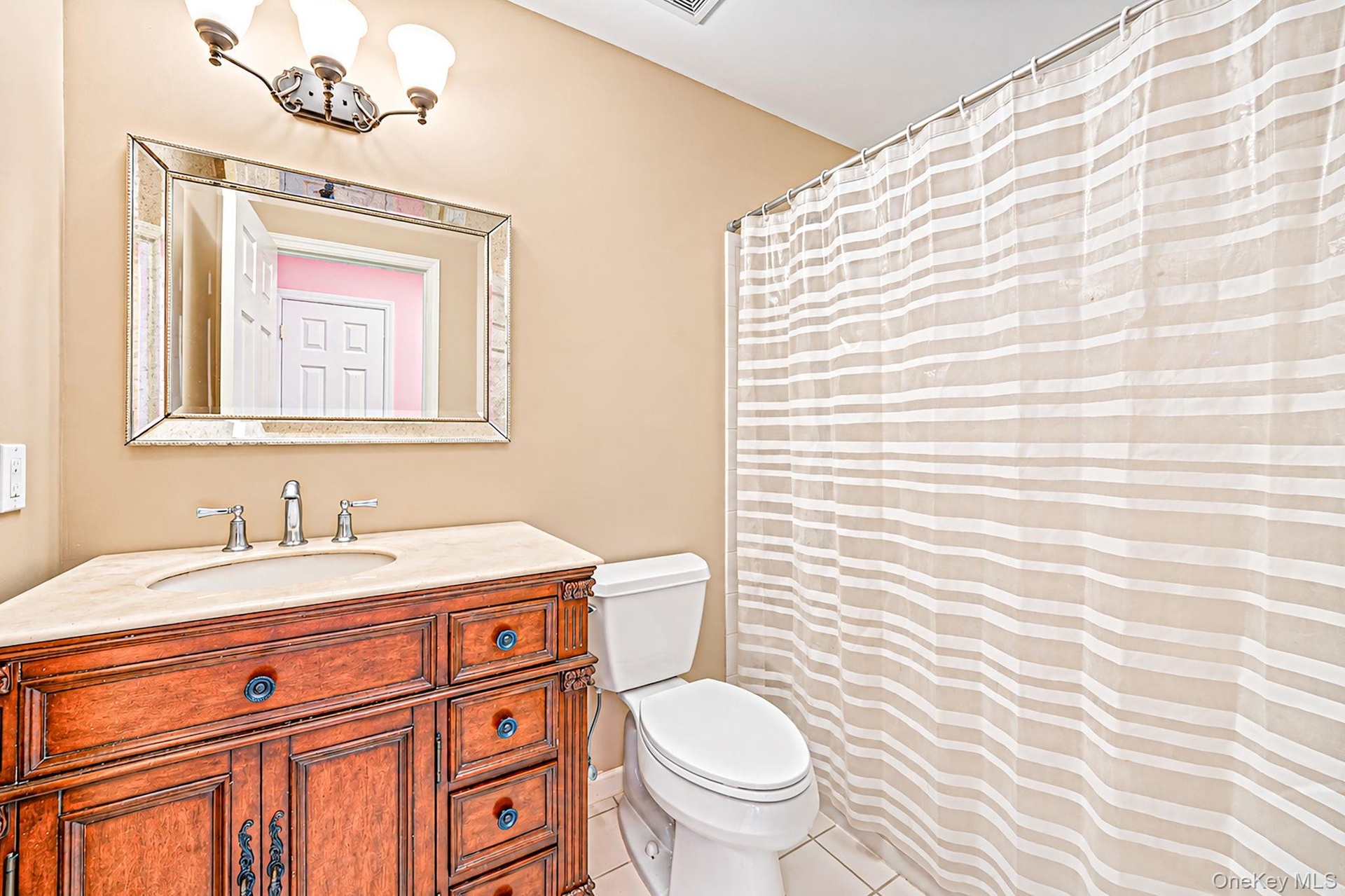 Full bath with shower and tub