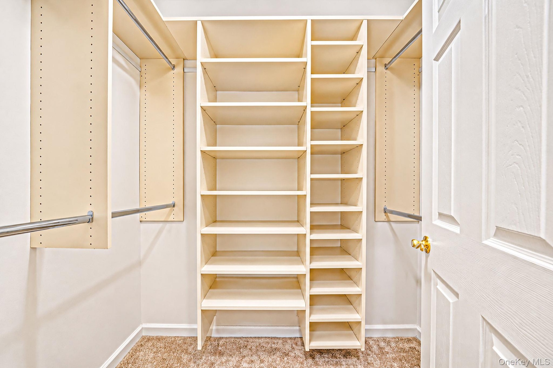Primary closets with custom organizers