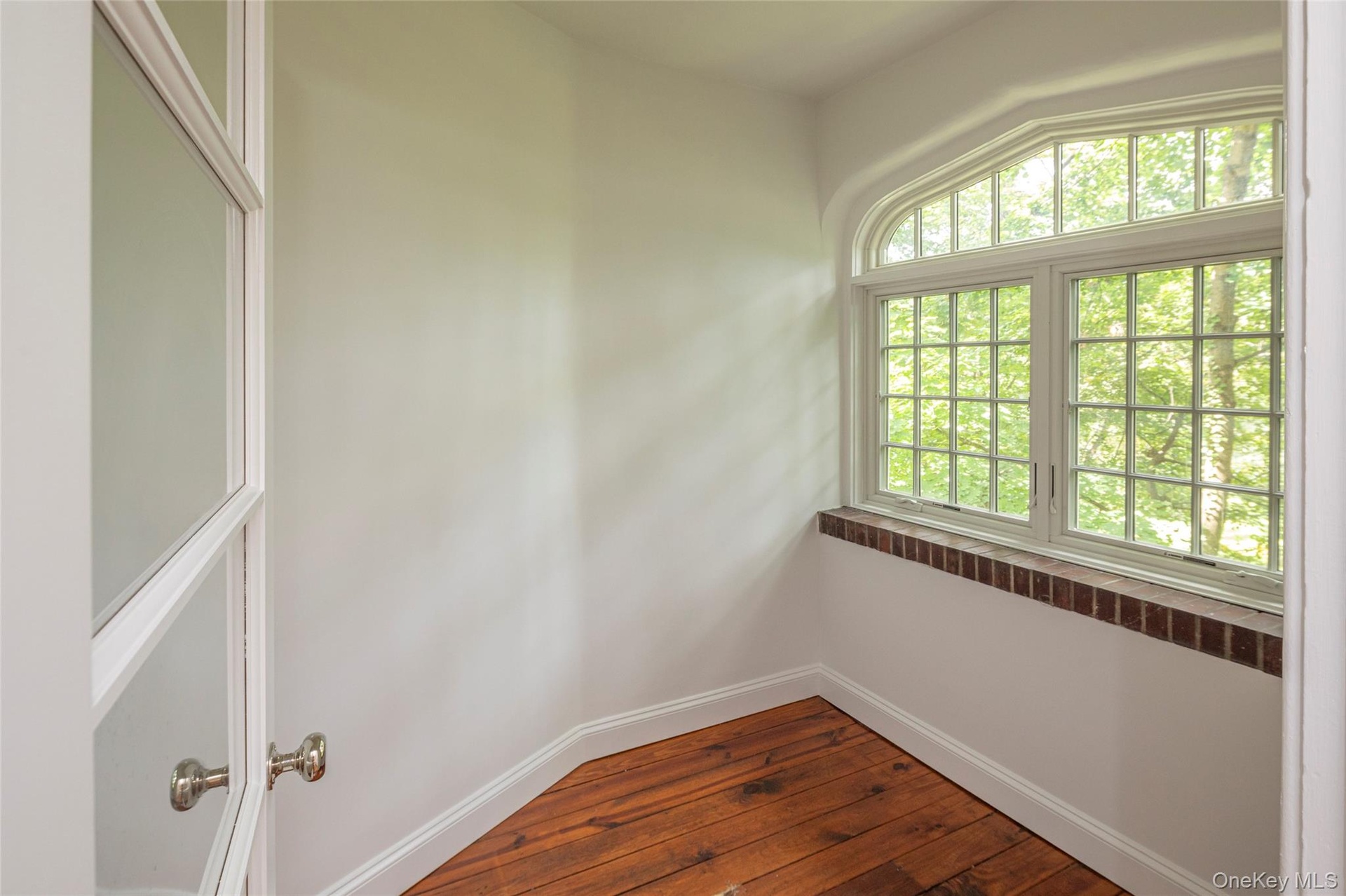 Cozy office off the living room with French door