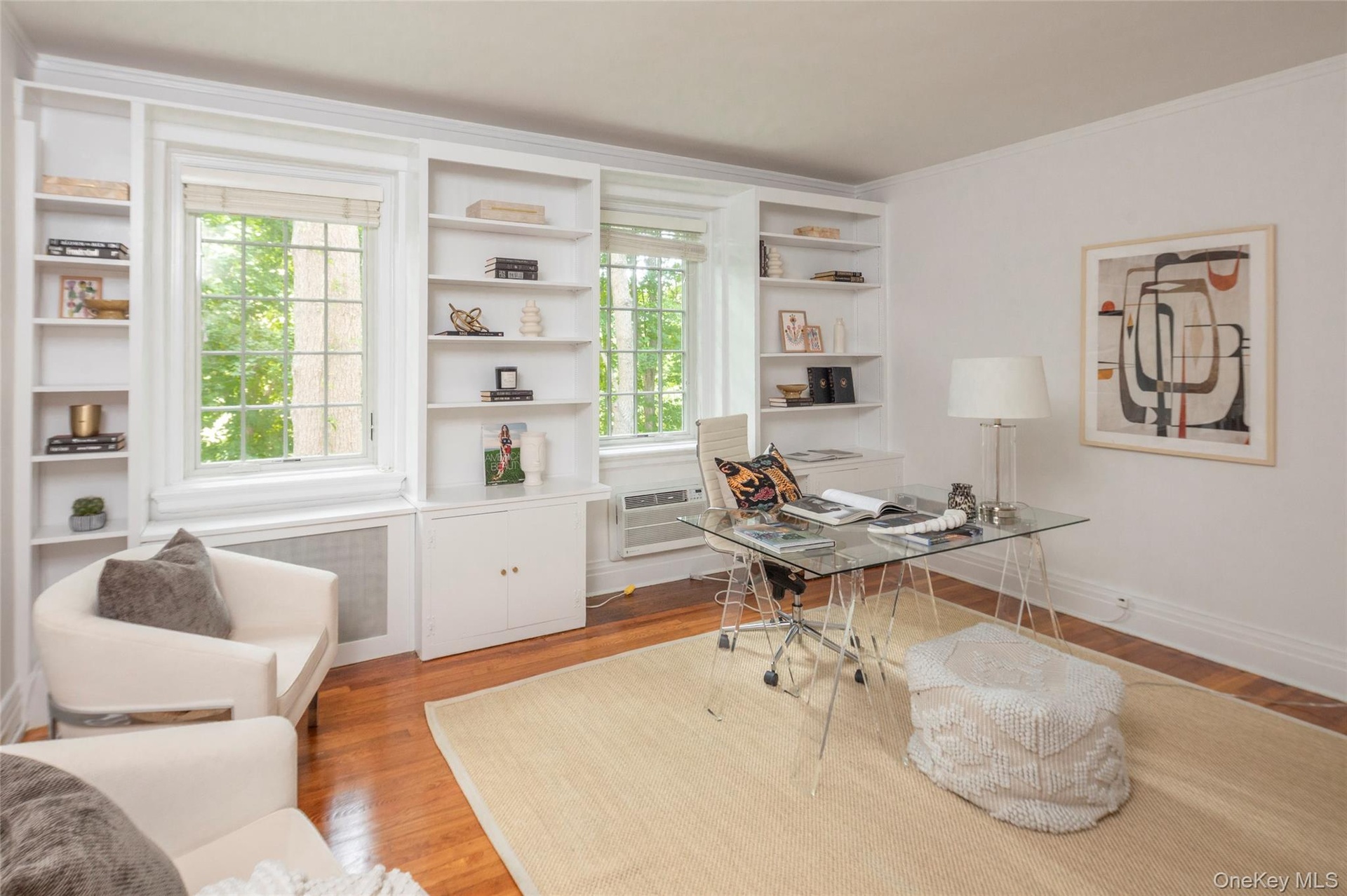 2nd Bedroom with custom built ins currently used as an office