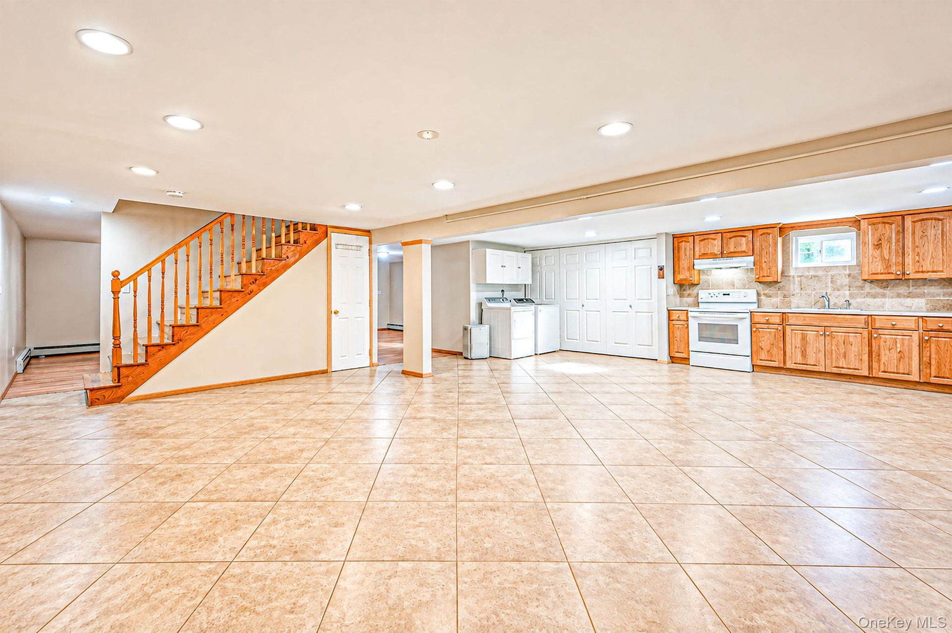 Finished basement with outside entrance
