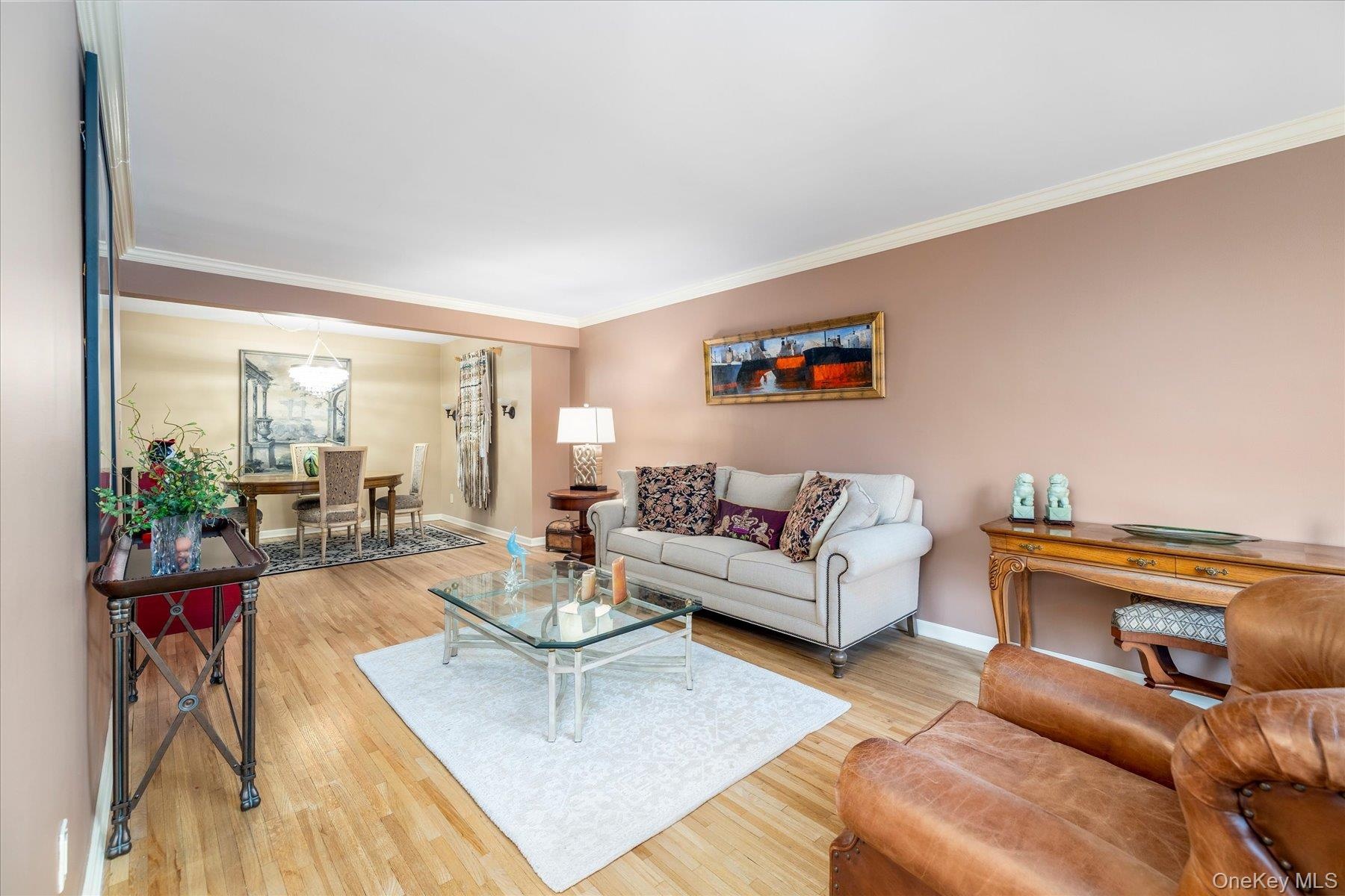 Towards Dining Room. Crown Molding Floor & Ceiling