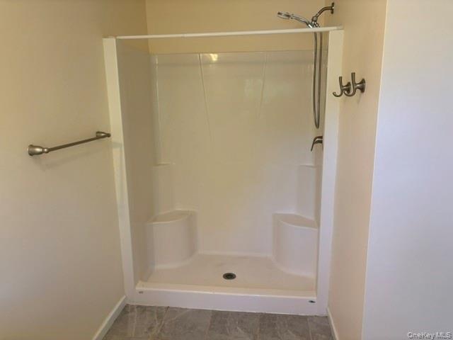 with double walk-in shower.