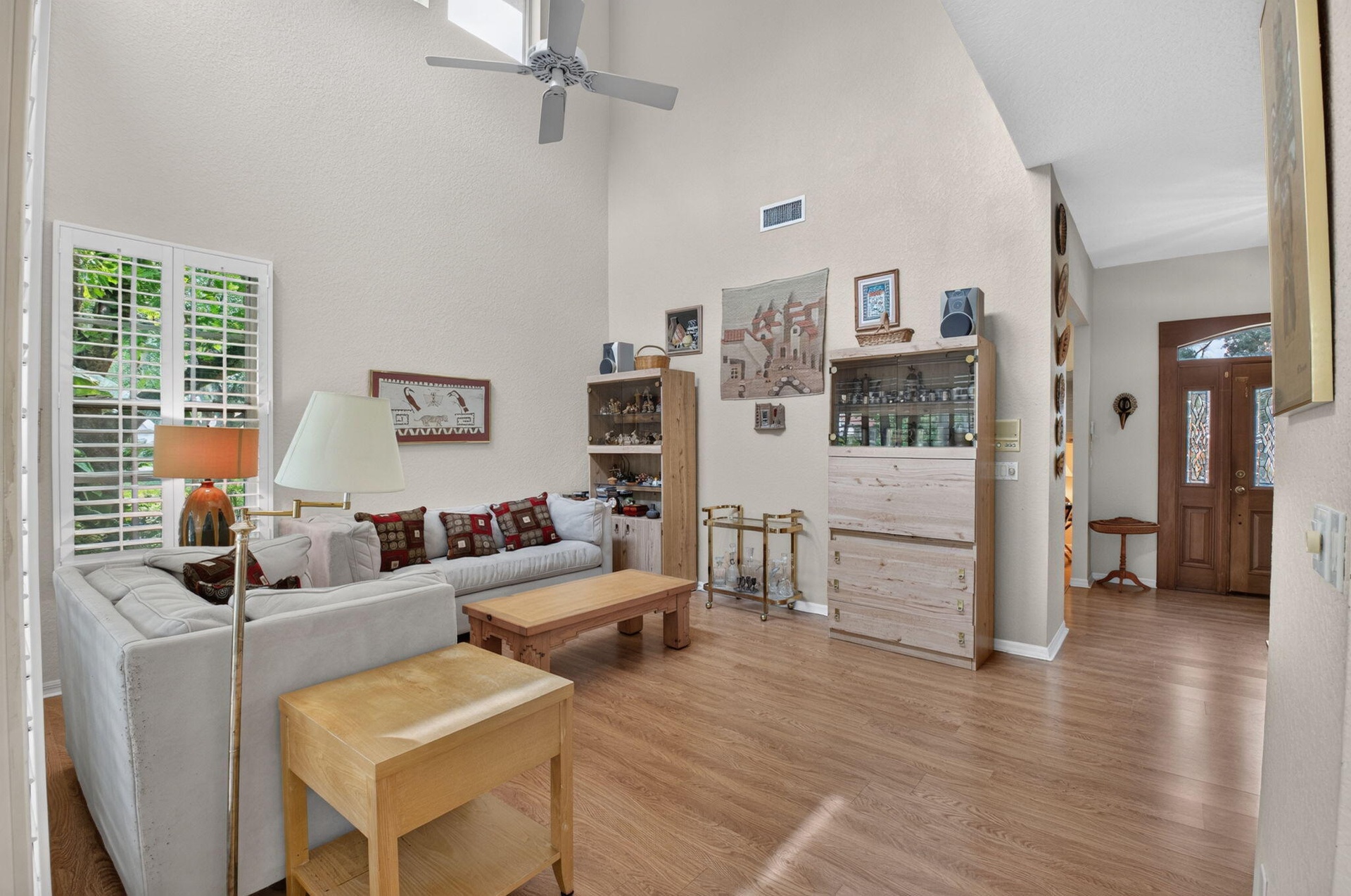 Ultra high ceilings in the family room