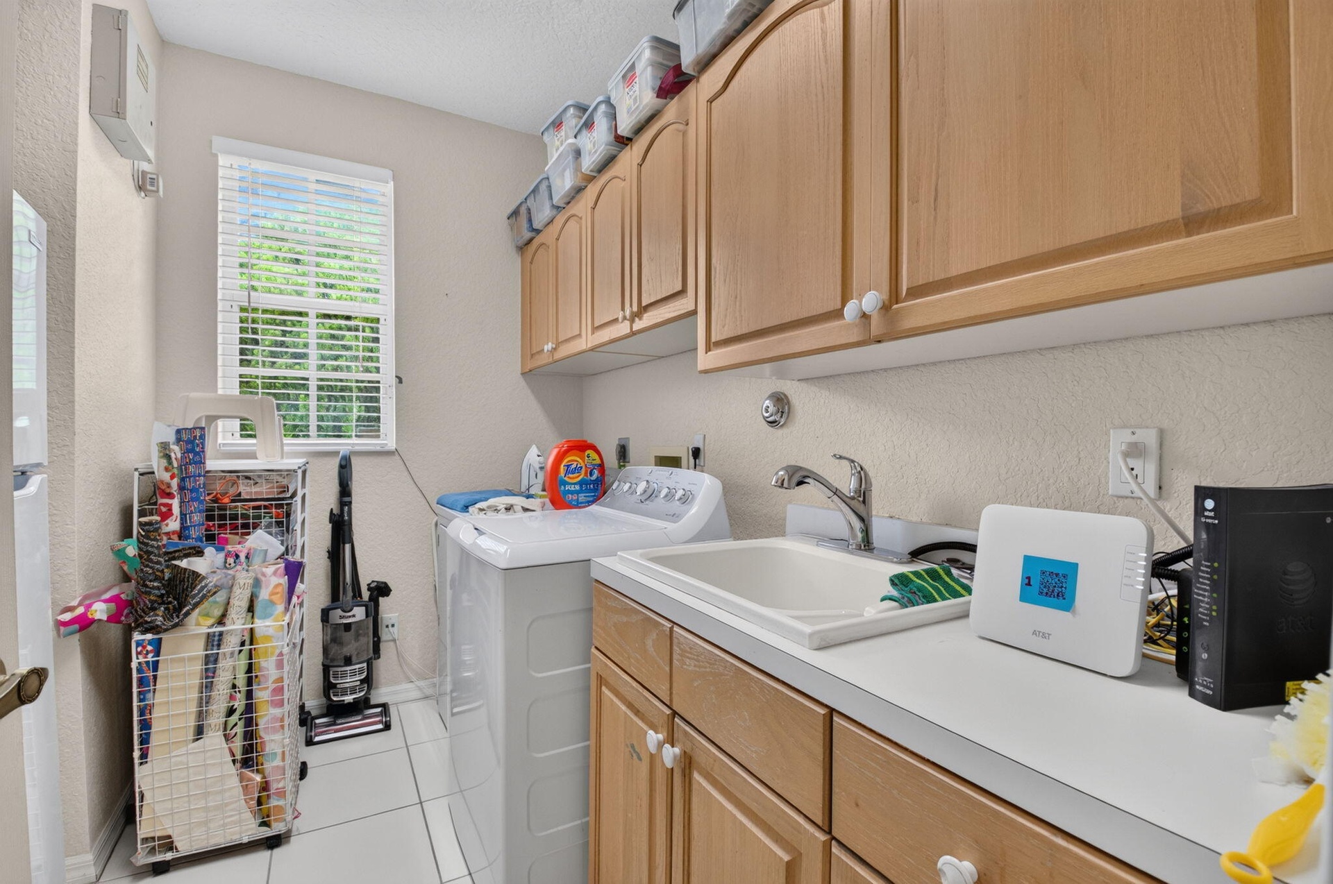Spacious laundry room