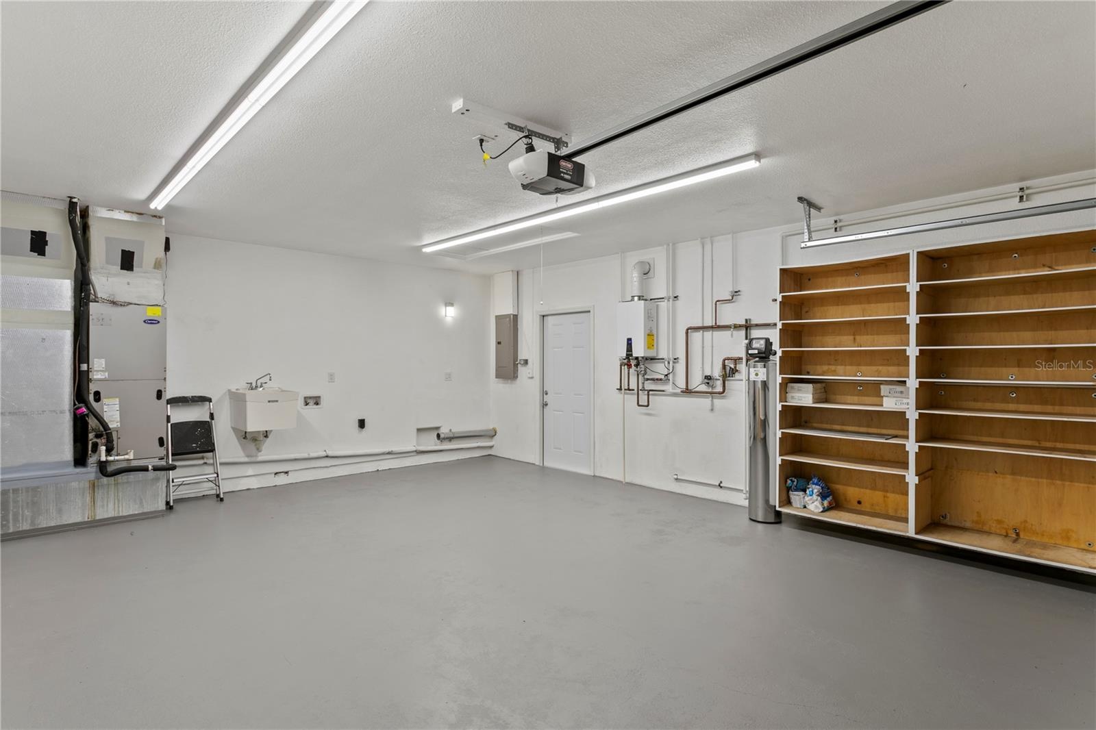 Meticulously kept garage with laundry hookup.
