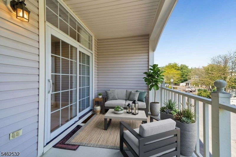 Virtually staged balcony