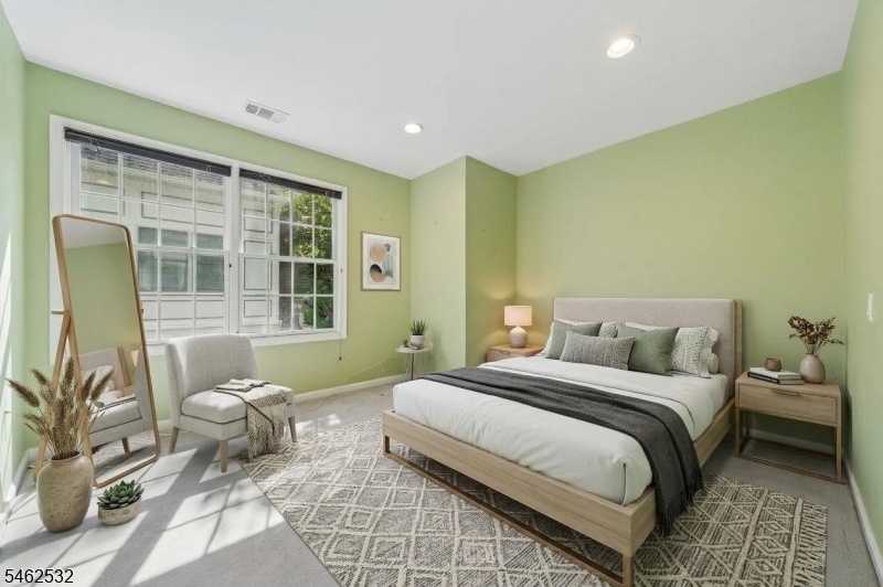 Virtually staged bedroom