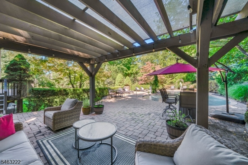 Pergola by pool