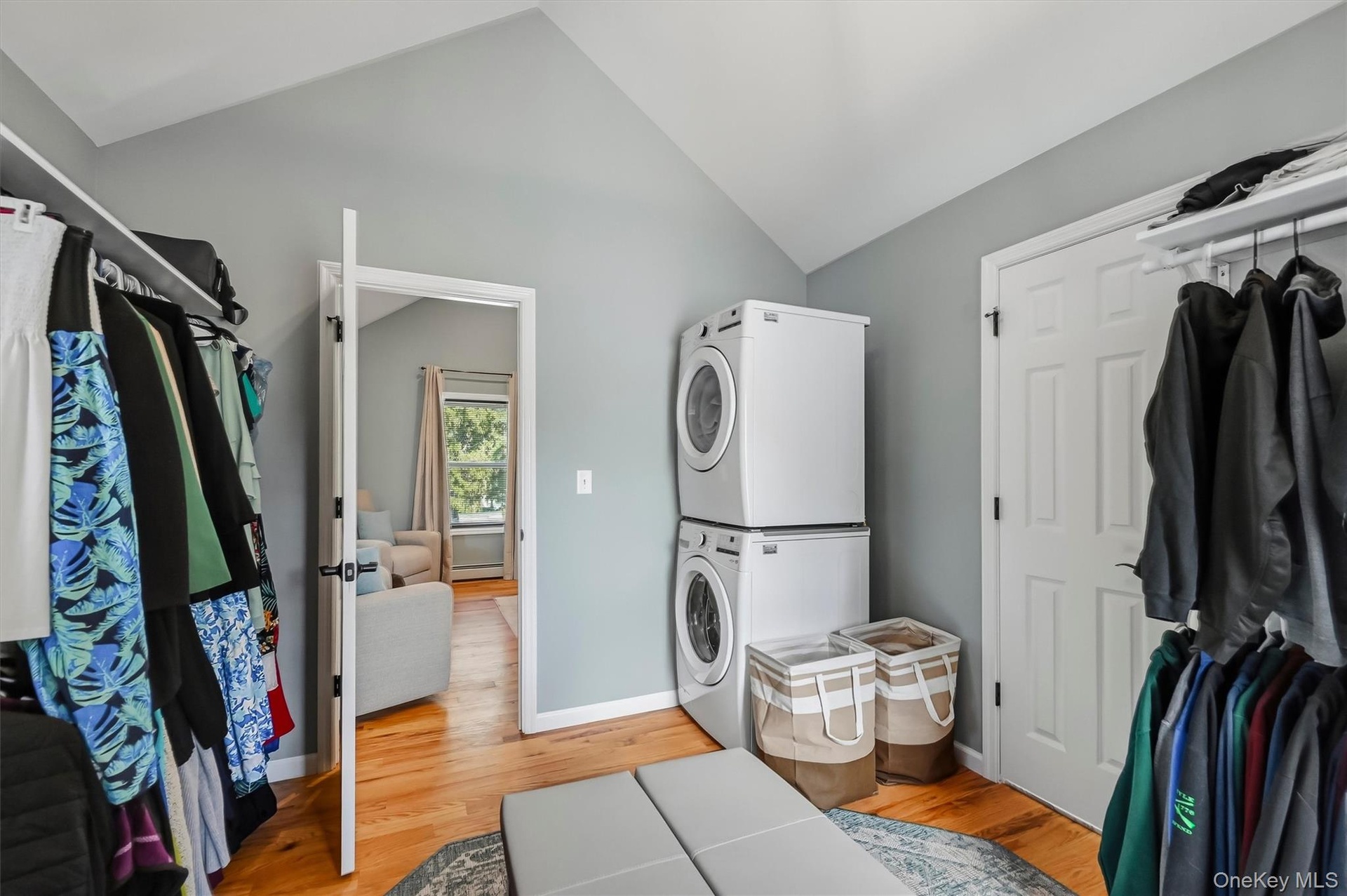 Primary Suite dressing room closet washer/dryer