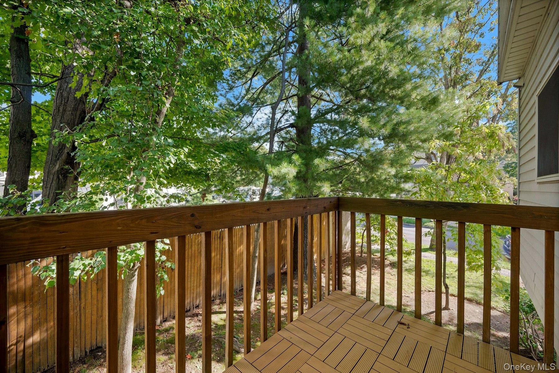 overlooking back of townhome...