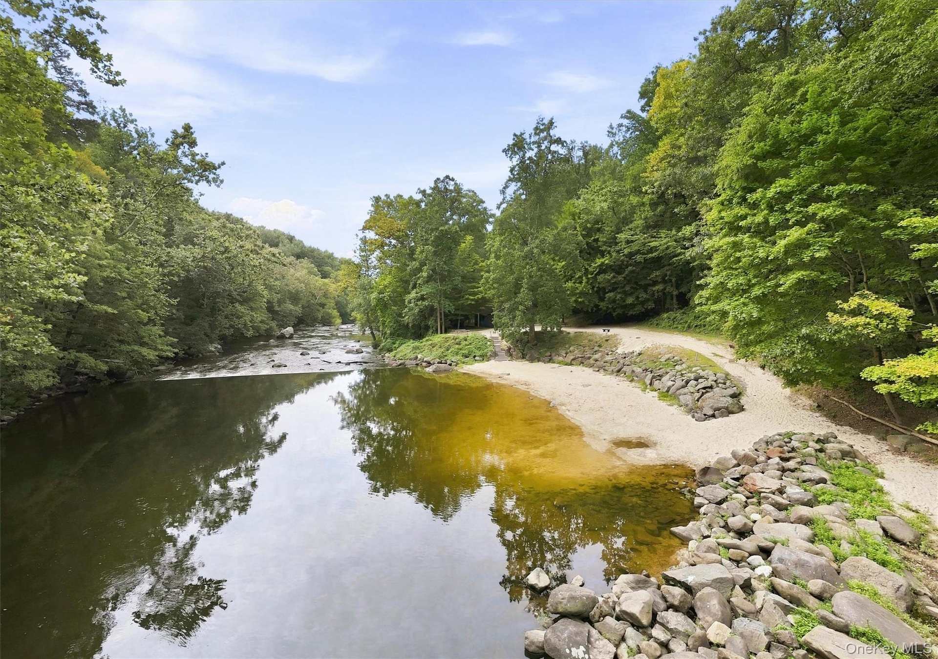 Silver Lake Beach set on the Croton River.