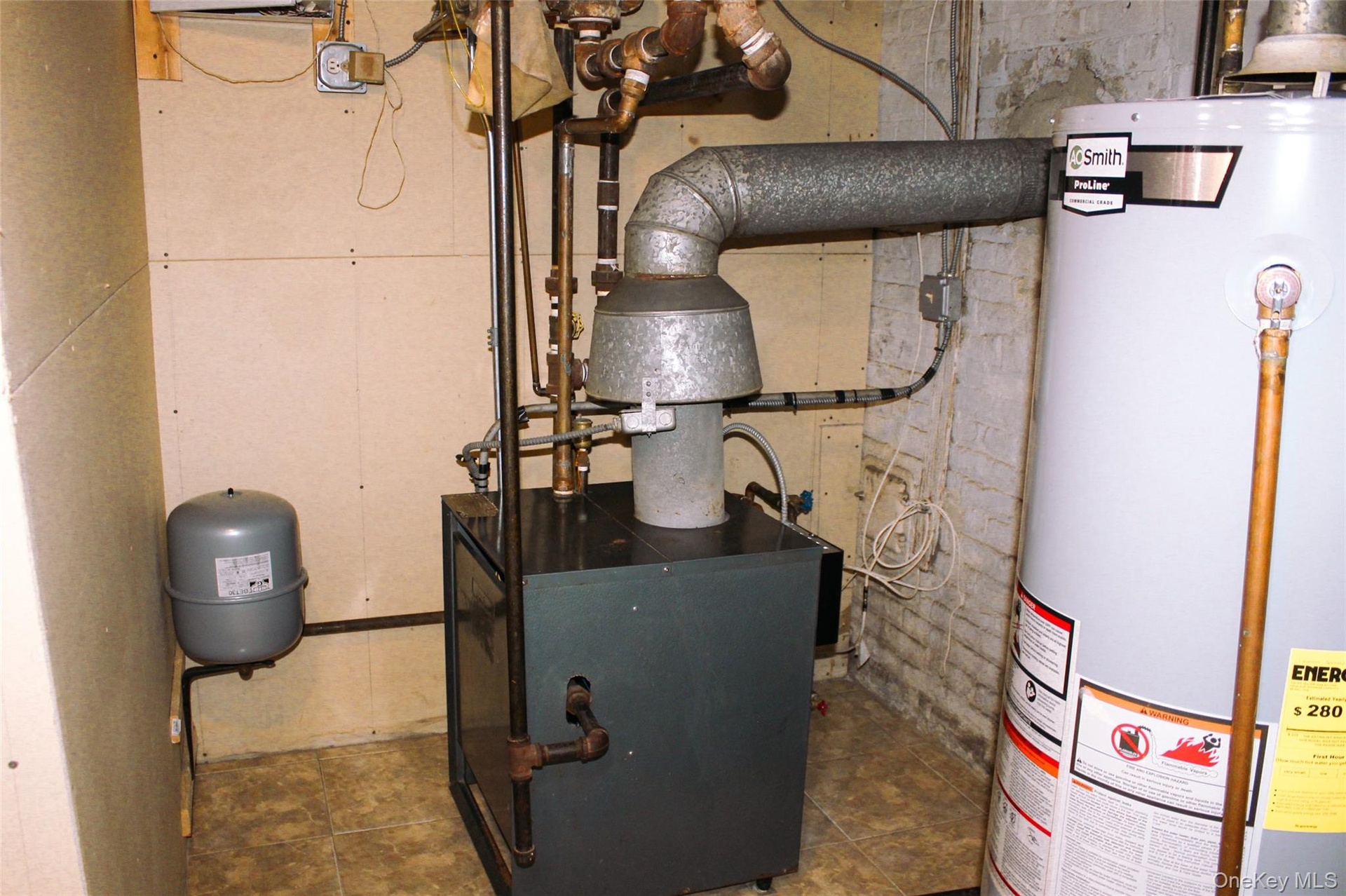 boiler room and hot water heater