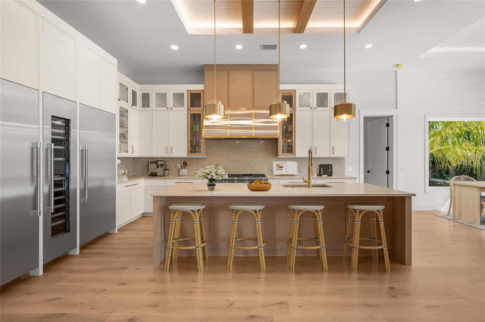 Virtually staged luxury chef’s kitchen—thoughtfully designed to impress