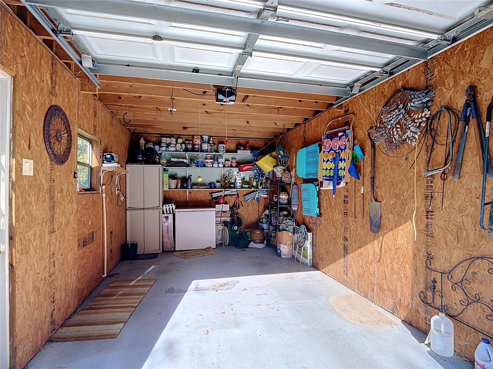 3 car garage with storage.