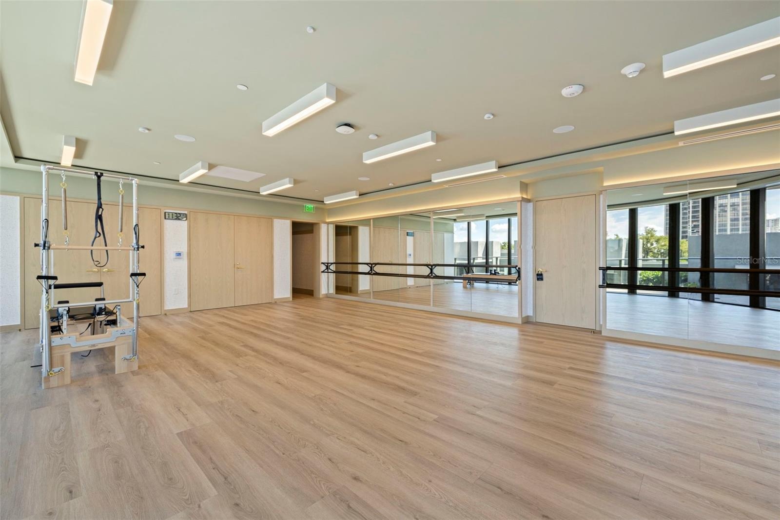 Dedicated studio space for Pilates, stretching, and restorative movement.