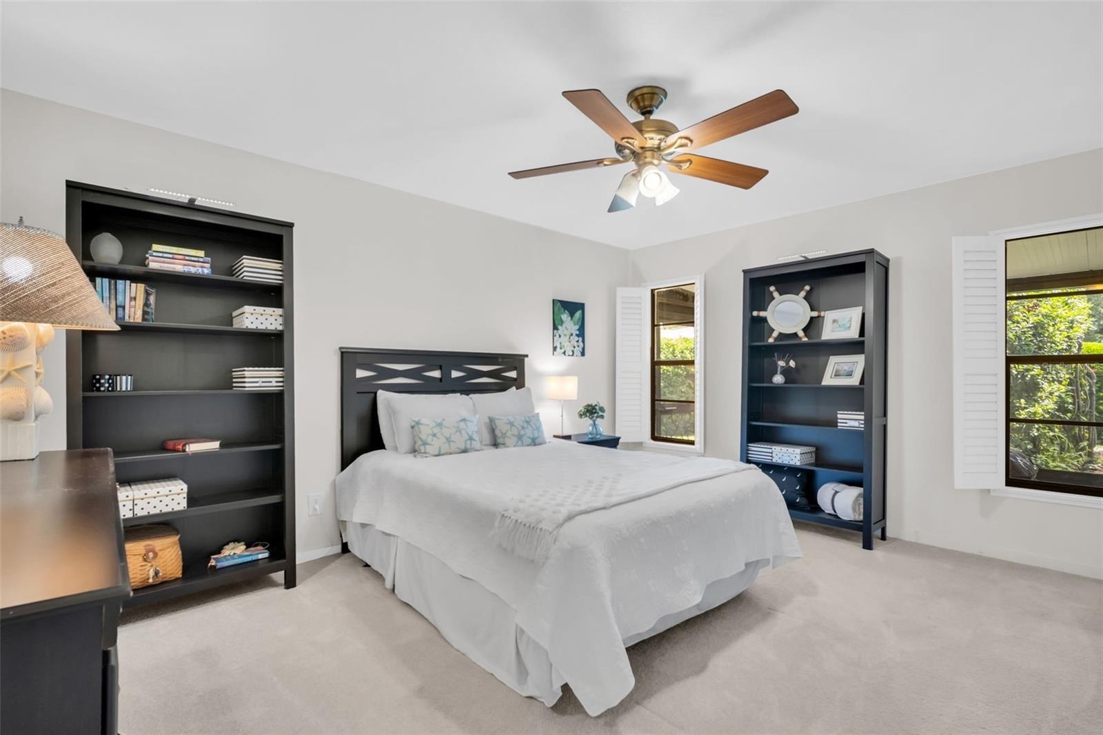 The primary suite is a true oasis big enough for a king and plenty of furniture~