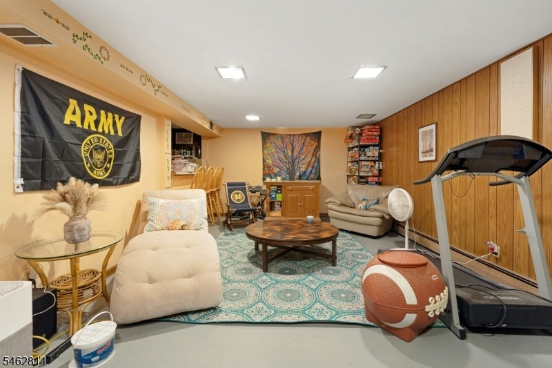 Rec room in basement