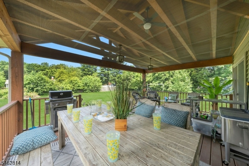 Exposed wood beams