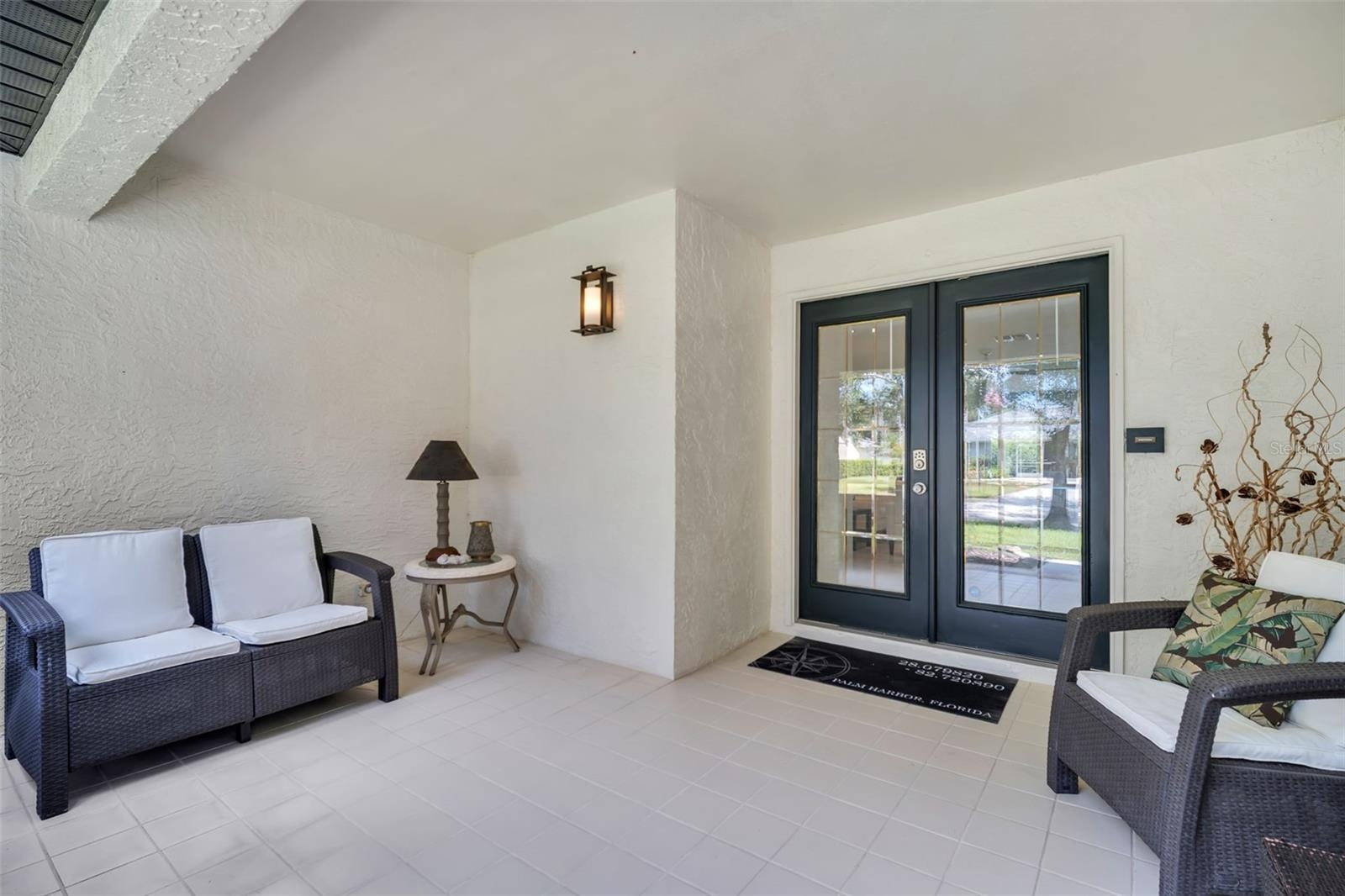 Stunning new glass double door front entry~