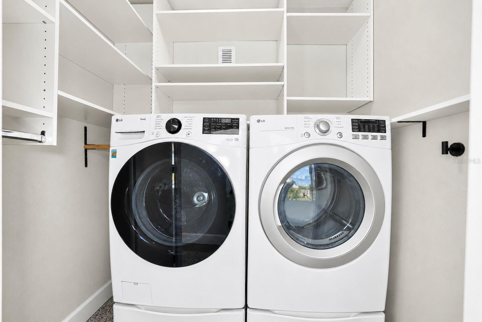 lots of storage in the laundry room