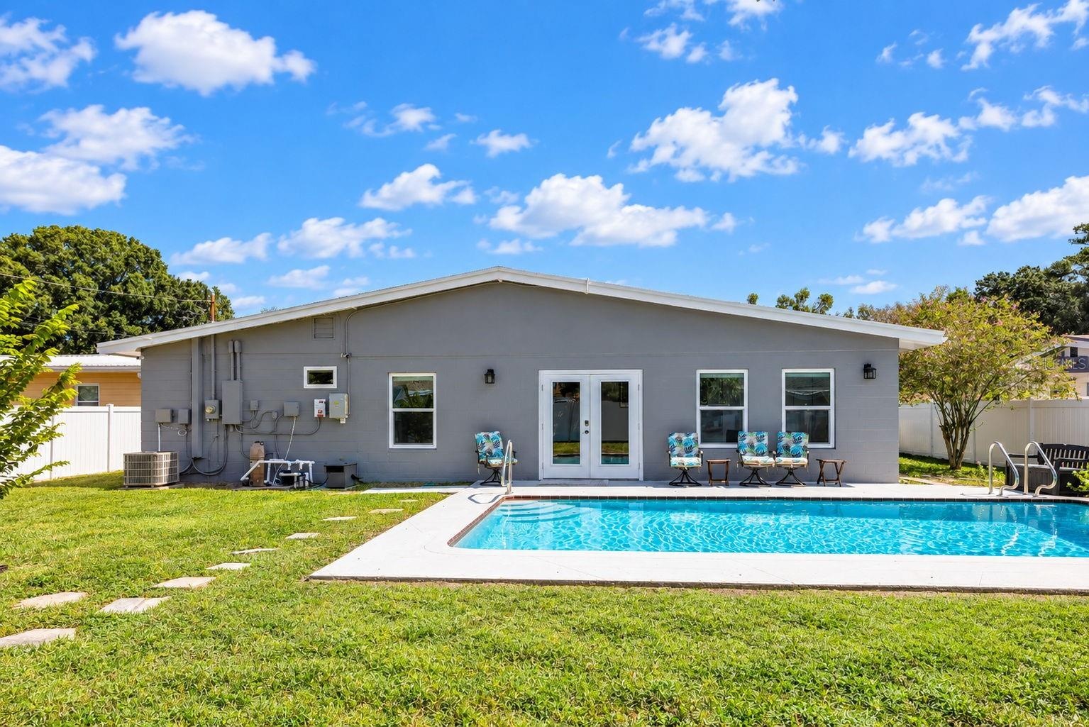 Large fenced back yard