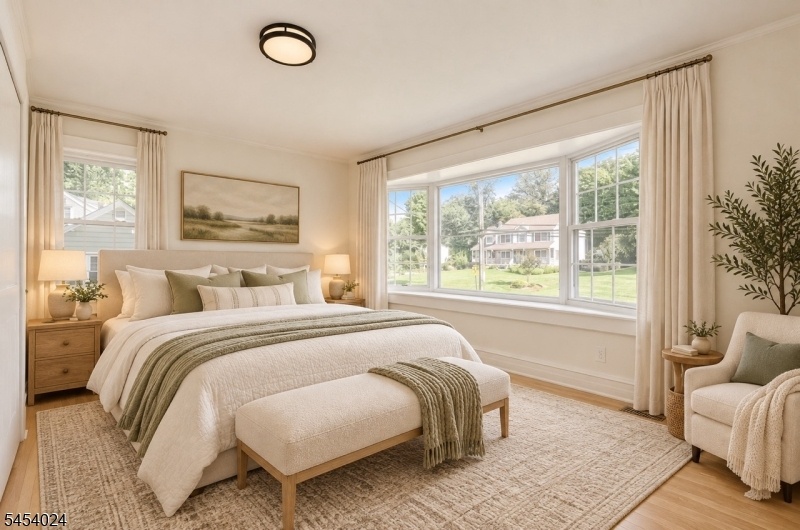 Bedroom virtually staged