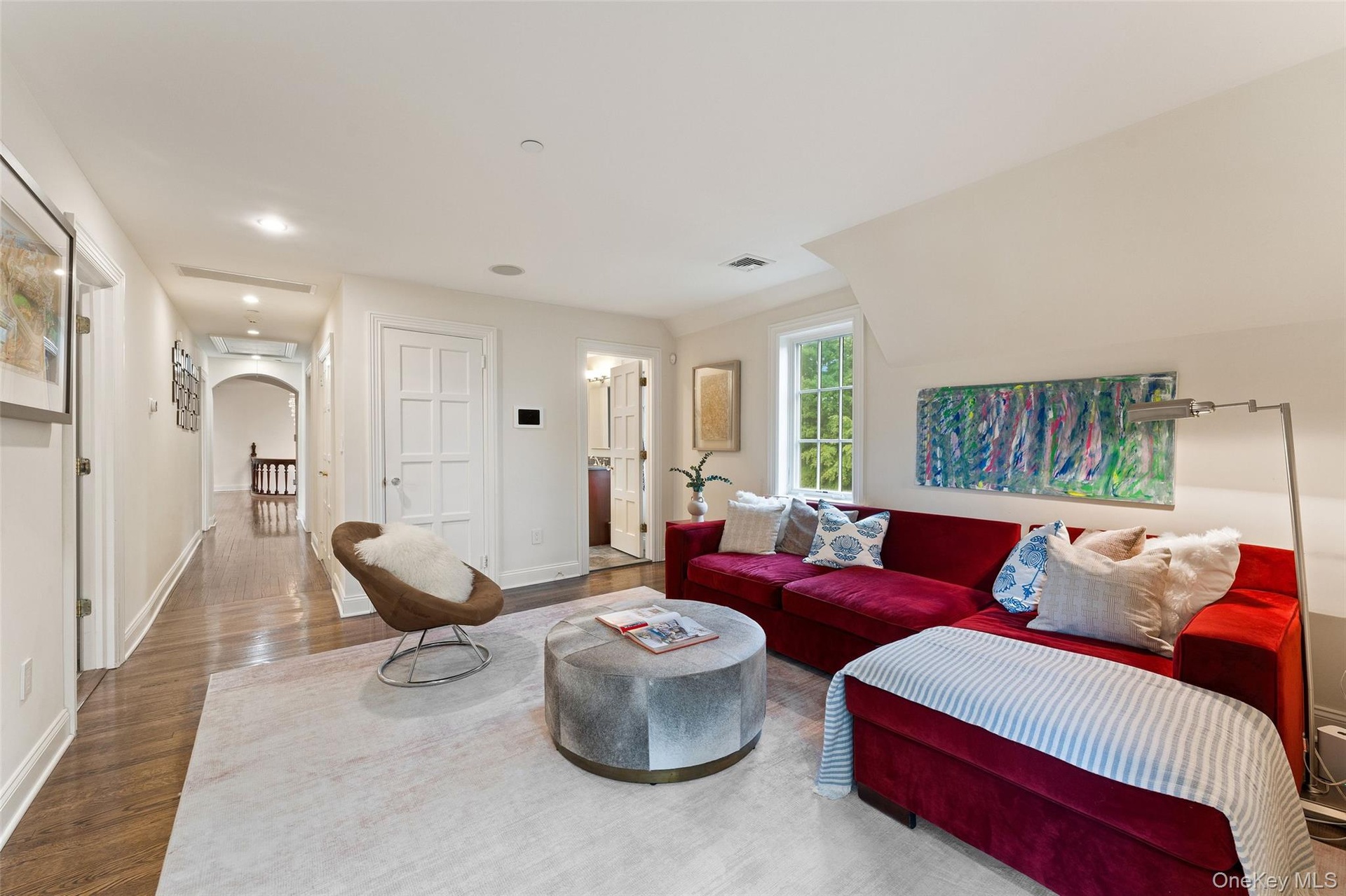 Second floor lounge with full bathroom