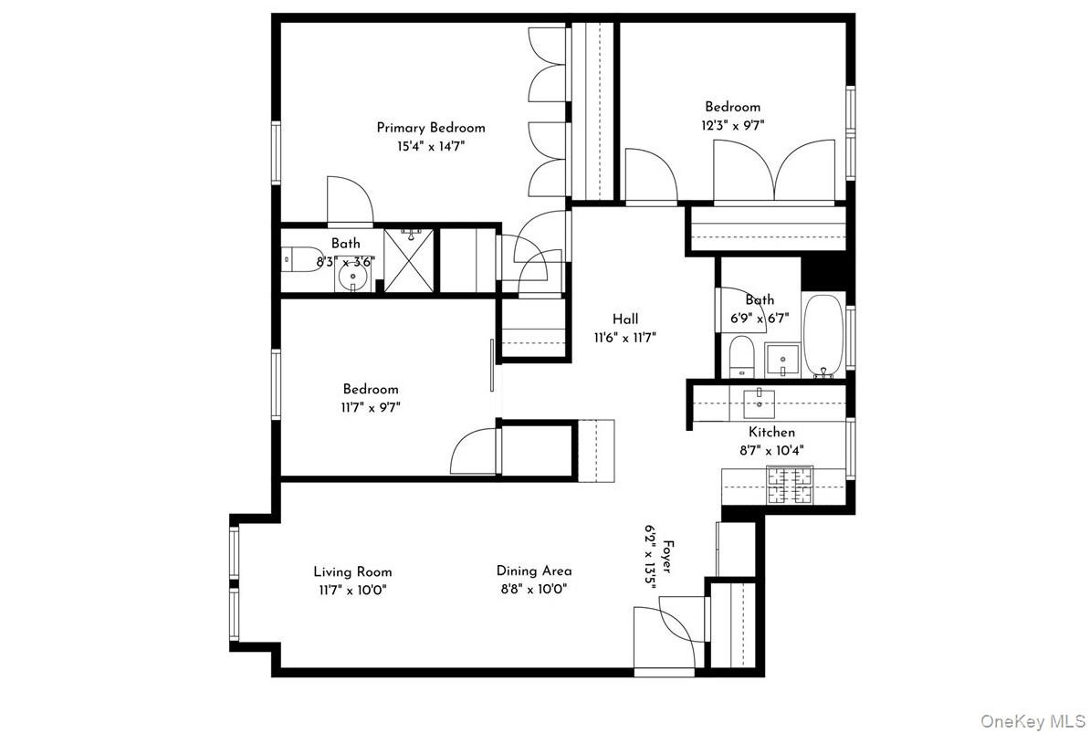 Lives like a 3 bedroom!  Lots of Closets!  2 full bathrooms!