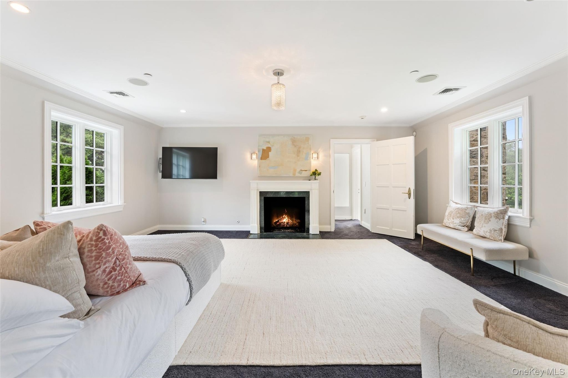 Primary Bedroom with gas fireplace