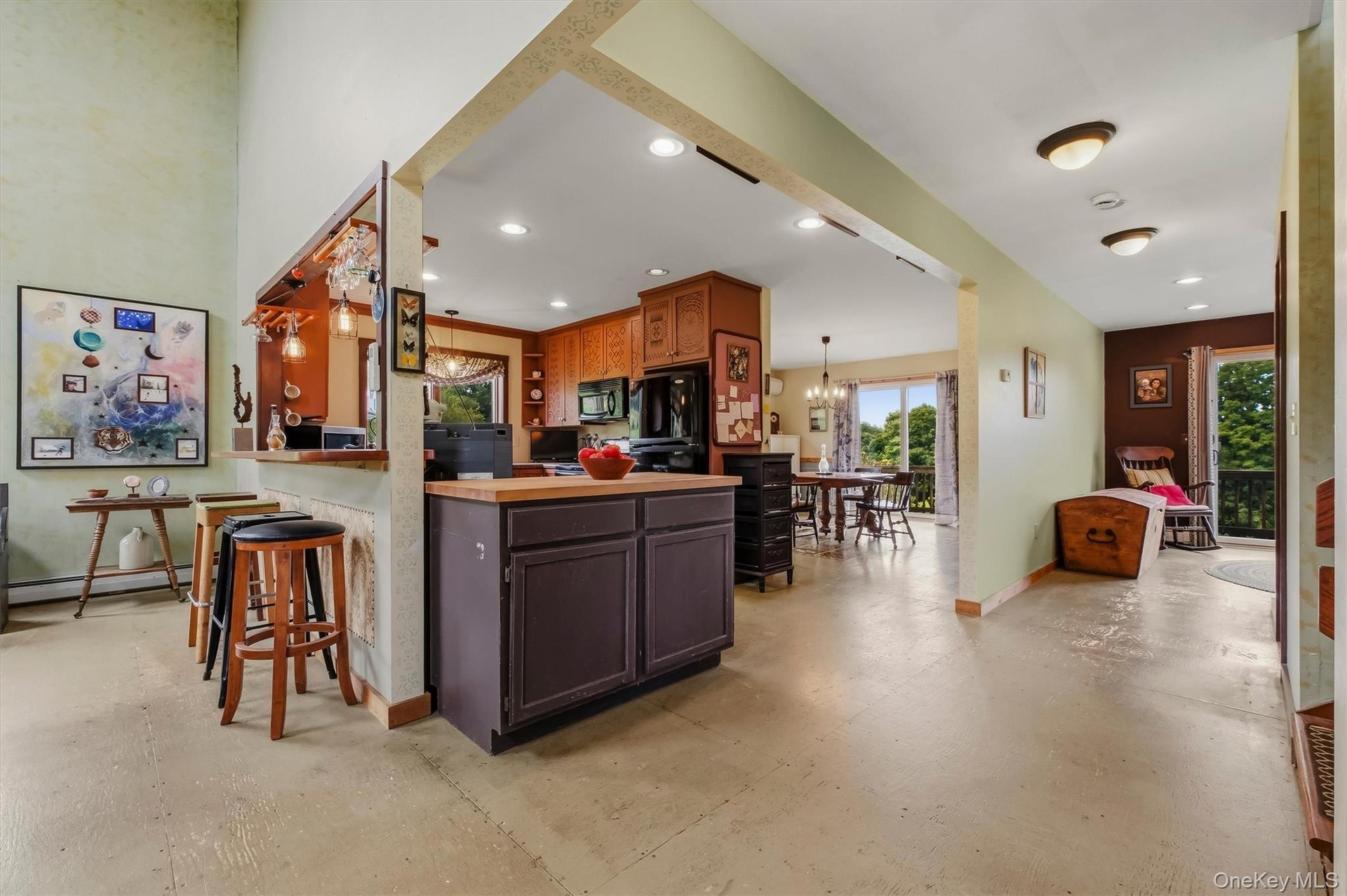Open, airy flow from room to room w/interesting features at every corner.