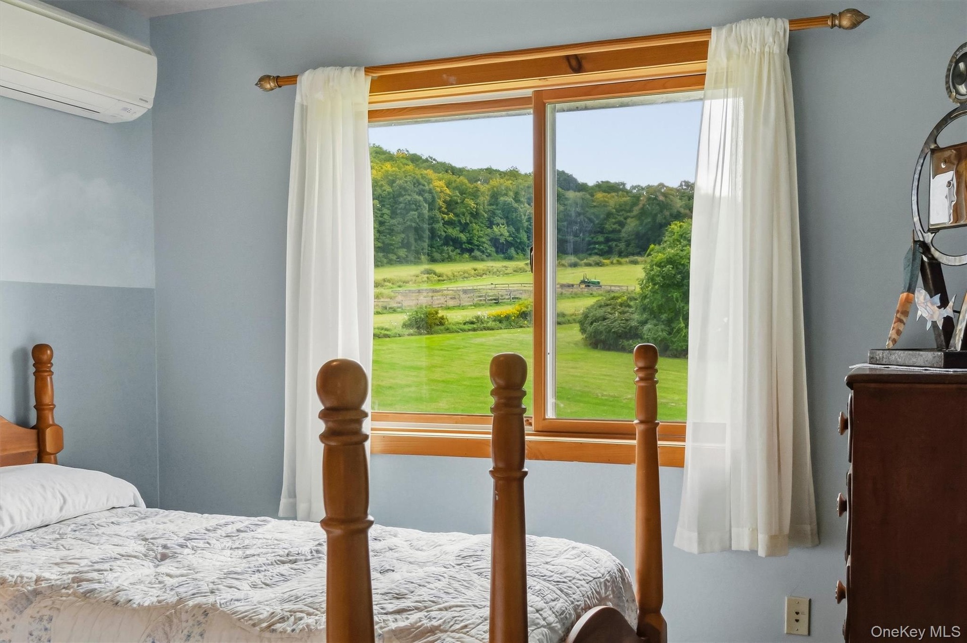 Beautiful views of the countryside and horse pastures from the 1st bedroom.