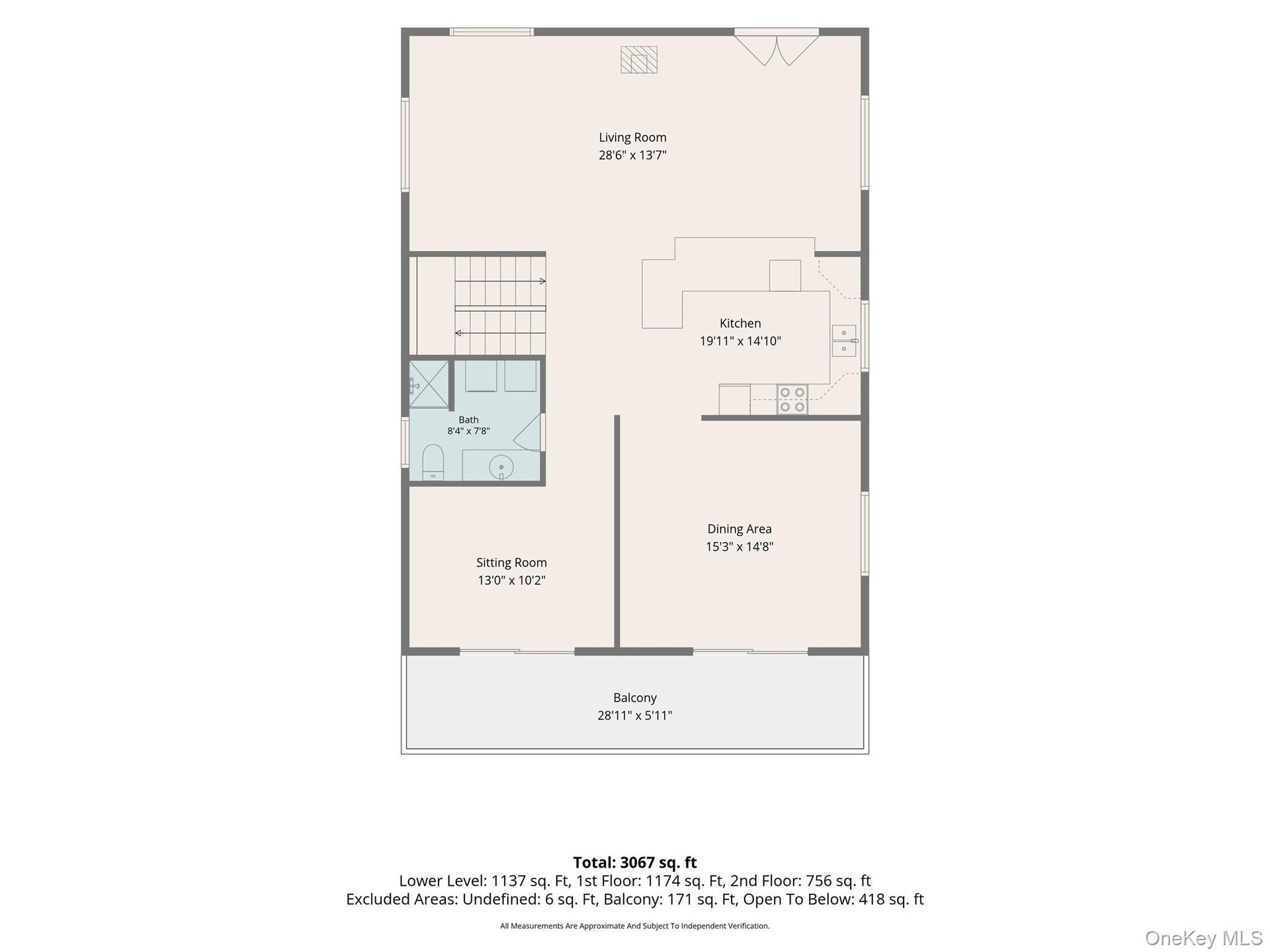 Large great room, kitchen, diningroom, den, full bath/laundry, walkout to beautiful backyard.